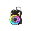 Ewtto et-p5444mbc parlante recargable 15" microfono inalambrico control remoto cable luces rgb bluetooth usb mp3 radio.