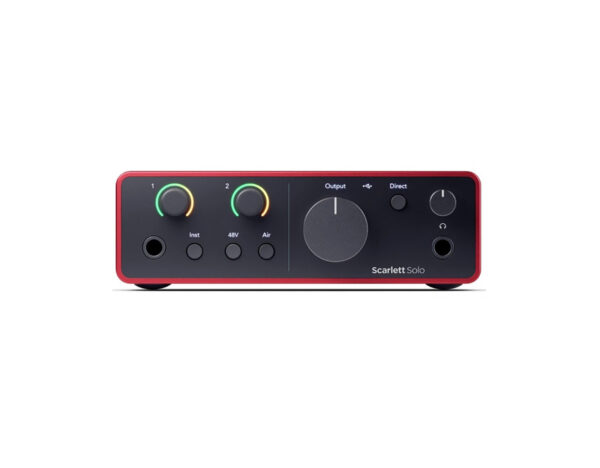 Focusrite scarlett solo 4ta generacion interfaz 2 entradas 2 salidas.